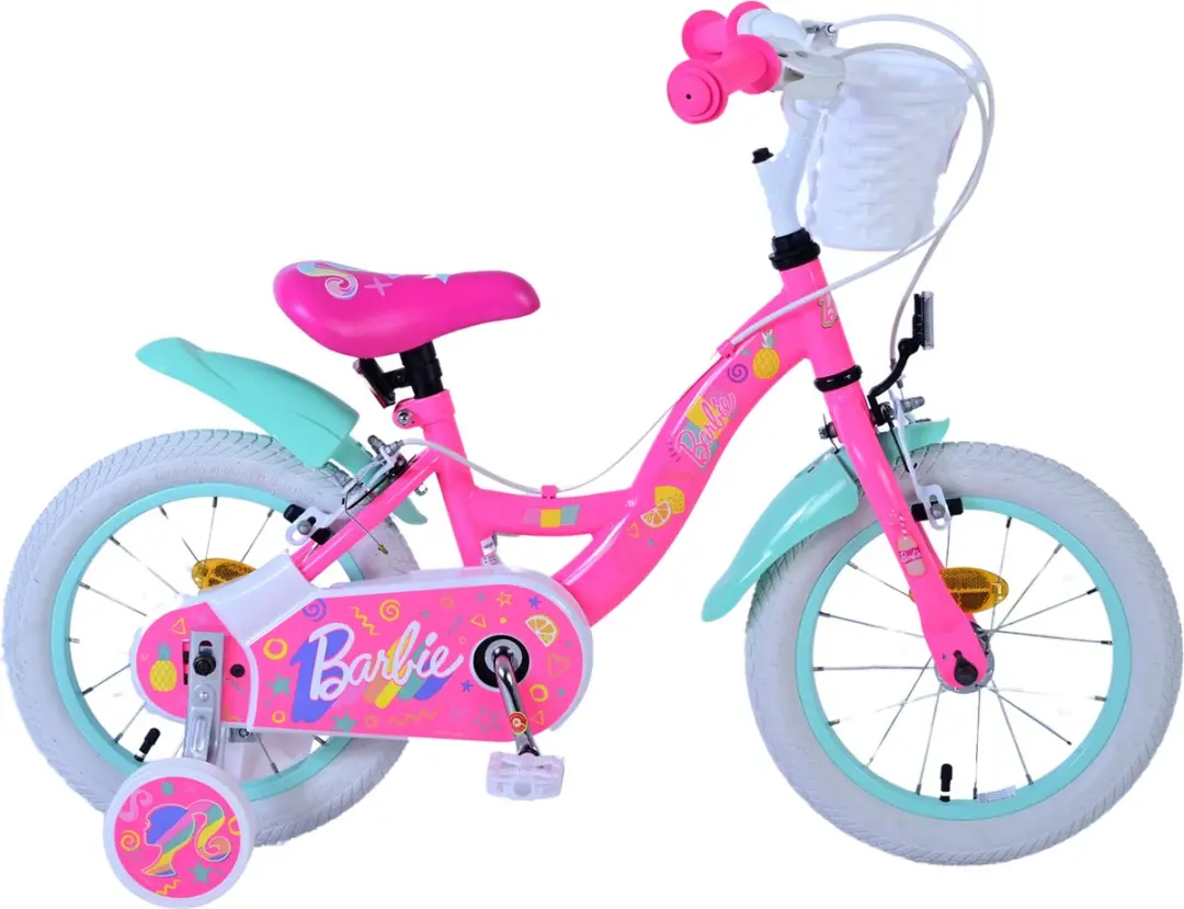 Volare Barbie Kinderfiets 14 inch - Roze - 1 Versnelling