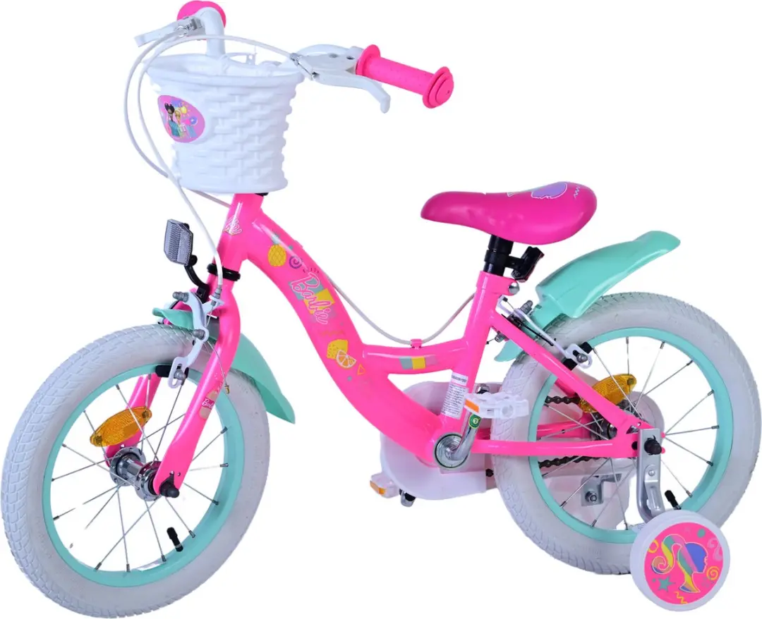 Volare Barbie Kinderfiets 14 inch - Roze - 1 Versnelling