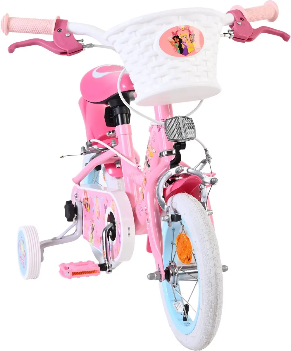 Volare Disney Princess Kinderfiets 12 inch - Roze - 1 Versnelling - afbeelding 6 van 6