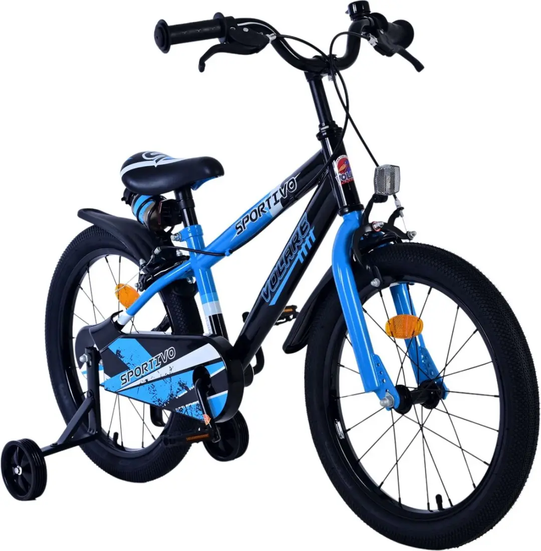 Volare Sportivo Kinderfiets 18 inch - Jongens - 1 Versnelling - Blauw/Zwart - afbeelding 6 van 6