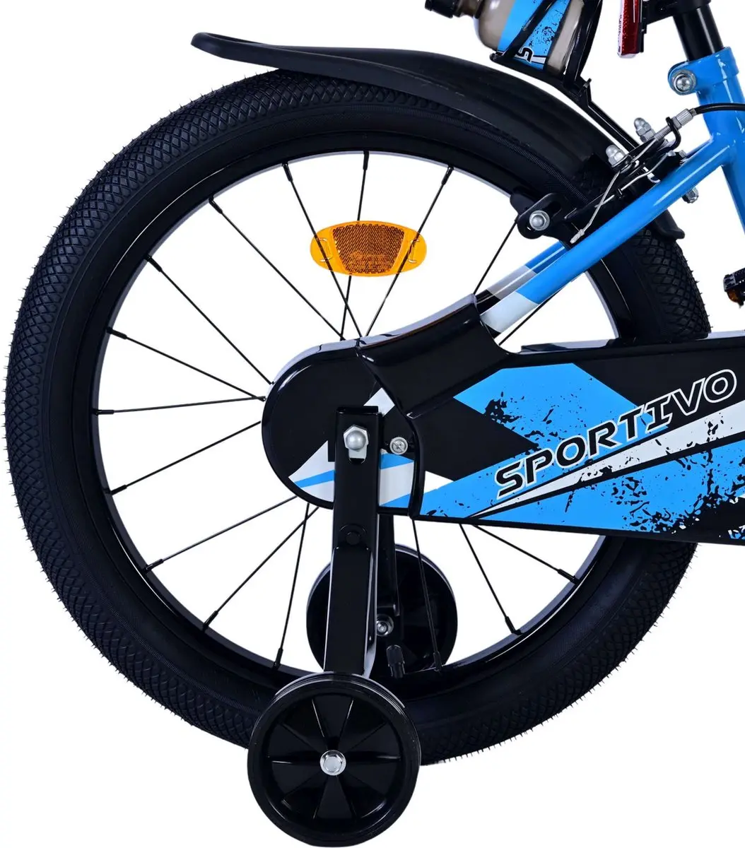 Volare Sportivo Kinderfiets 18 inch - Jongens - 1 Versnelling - Blauw/Zwart