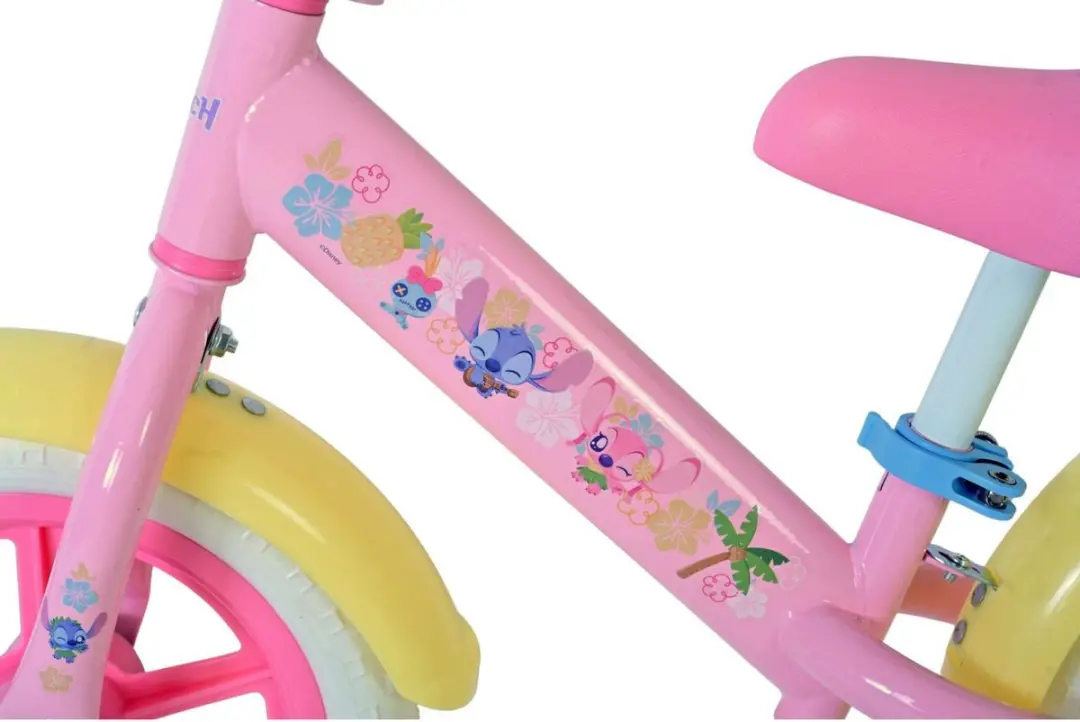 Disney Stitch Volare Loopfiets 12 Inch - Roze/Geel