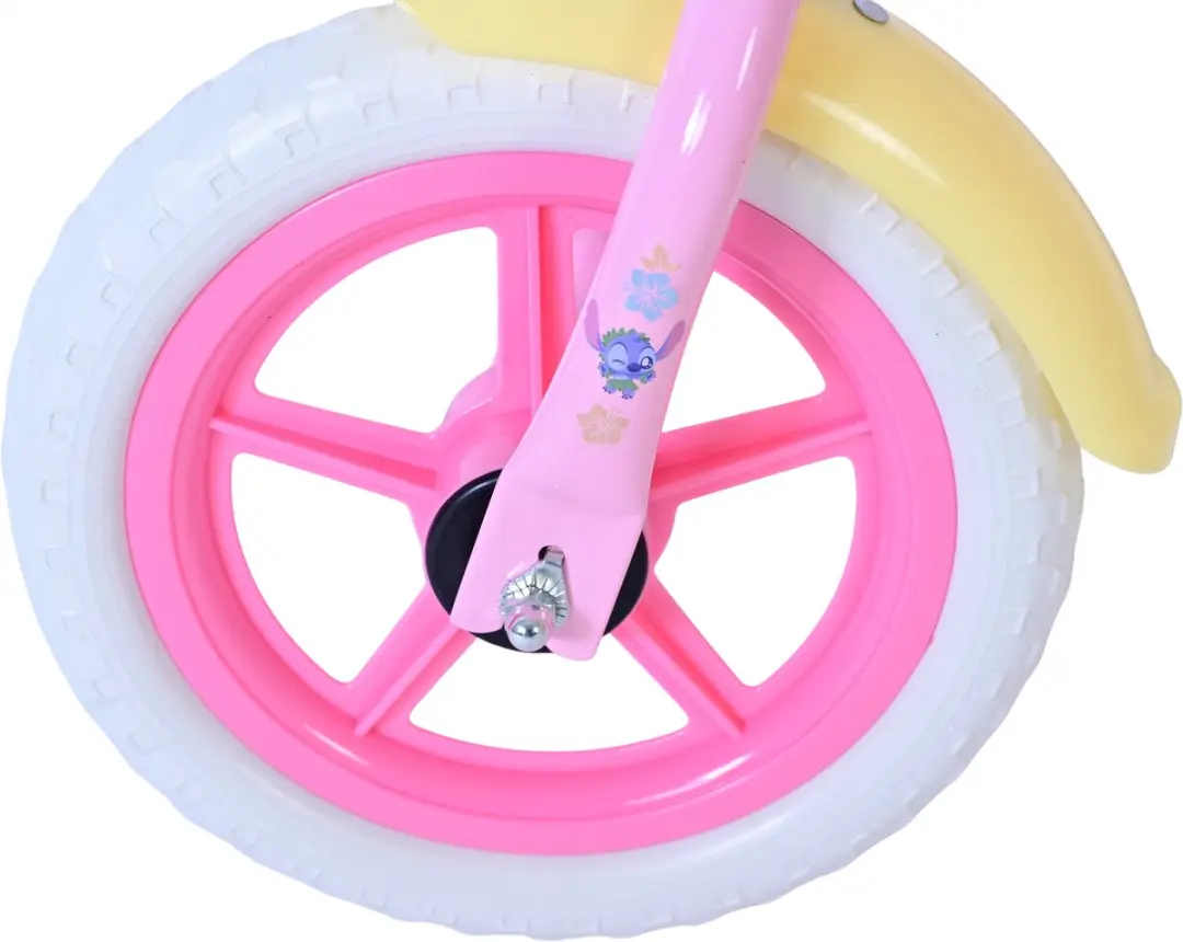 Disney Stitch Volare Loopfiets 12 Inch - Roze/Geel