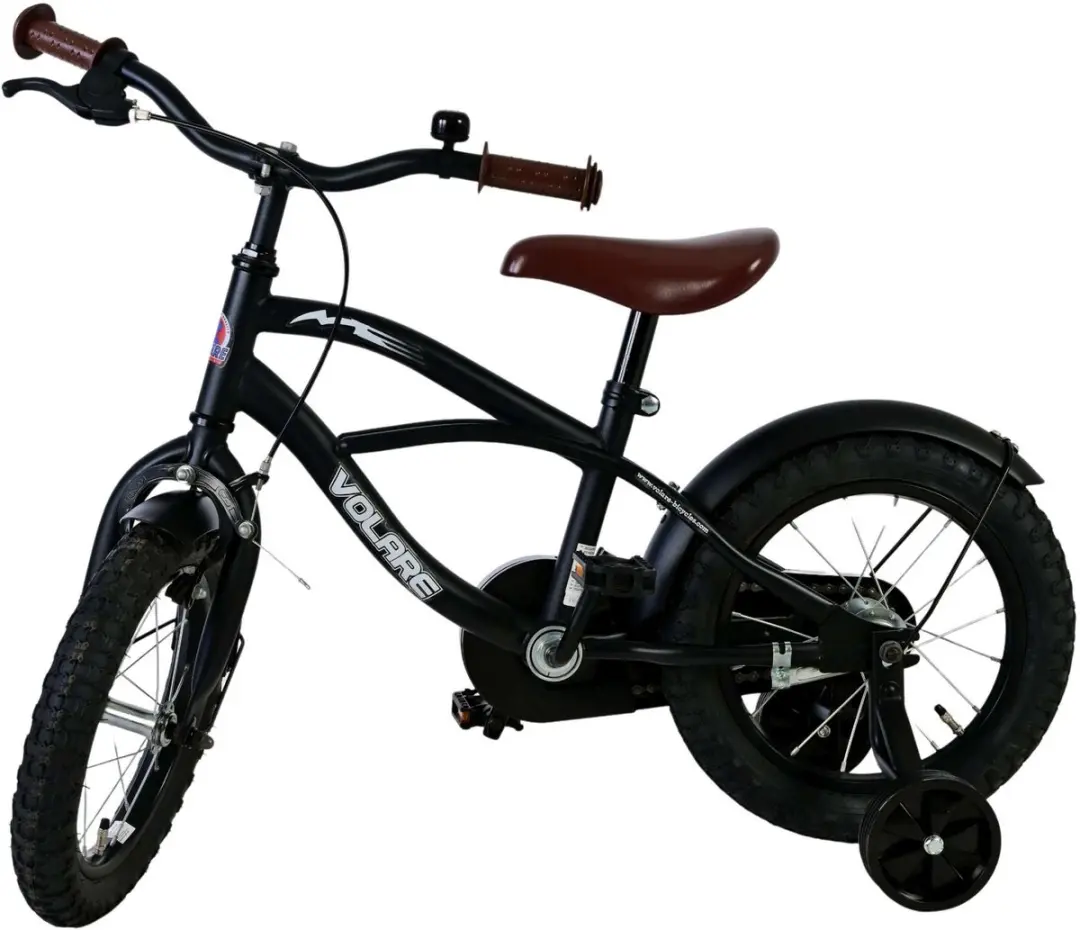 Volare Black Cruiser Kinderfiets 14 inch - Jongens - 95% afgemonteerd