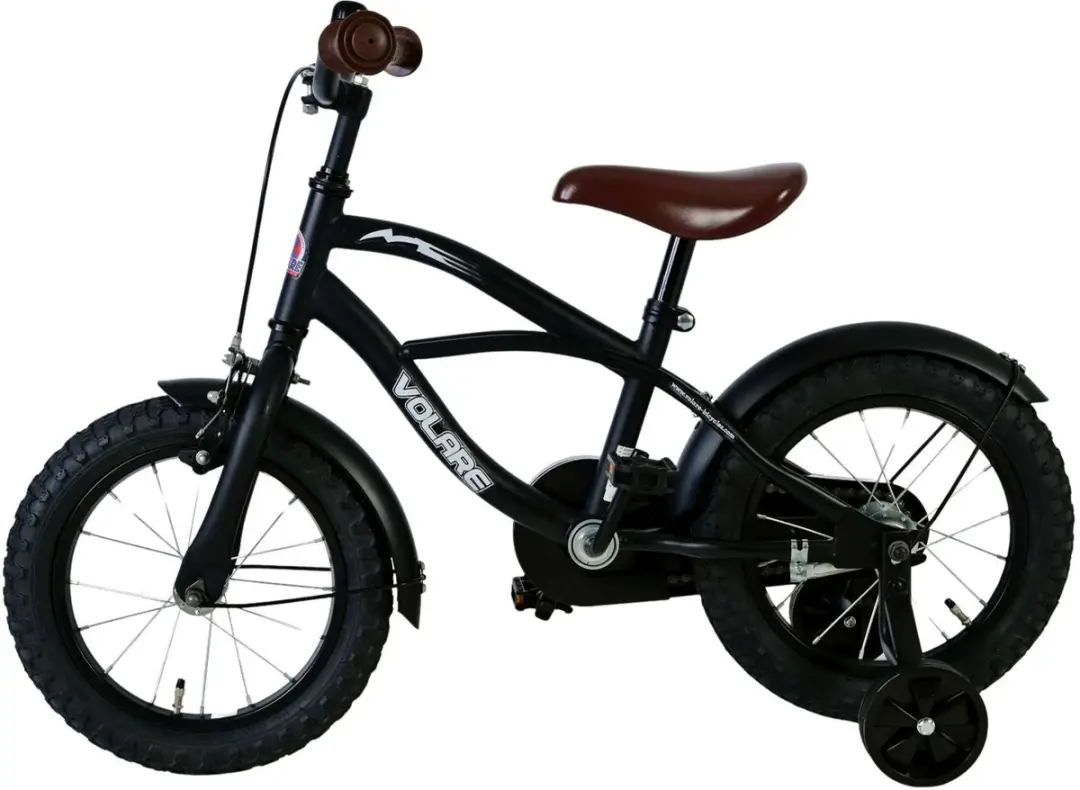 Volare Black Cruiser Kinderfiets 14 inch - Jongens - 95% afgemonteerd