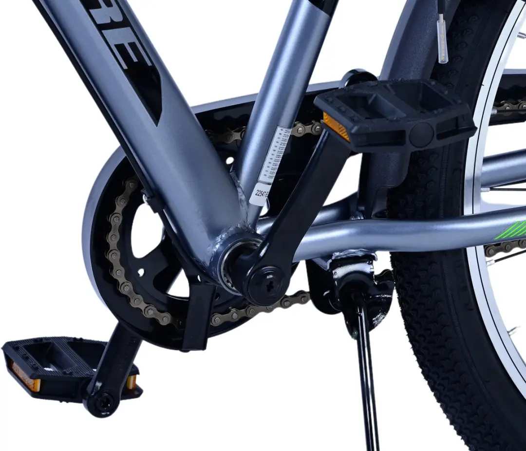 Volare Cross Kinderfiets 24" - 3 Versnellingen - Donker Grijs