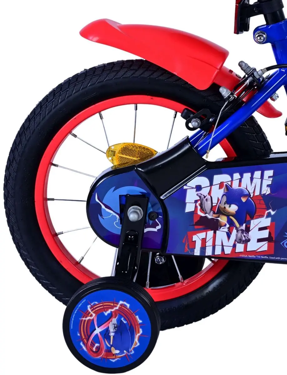 Volare Sonic Prime Kinderfiets 14 inch - Jongens - Blauw/Rood - 2 Handremmen