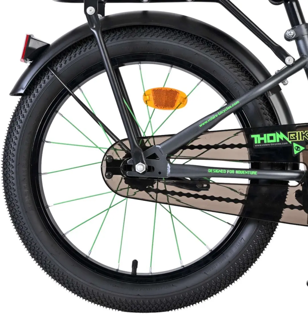 Volare Thombike Kinderfiets 18 inch - 1 Versnelling - Groen/Grijs - afbeelding 6 van 6