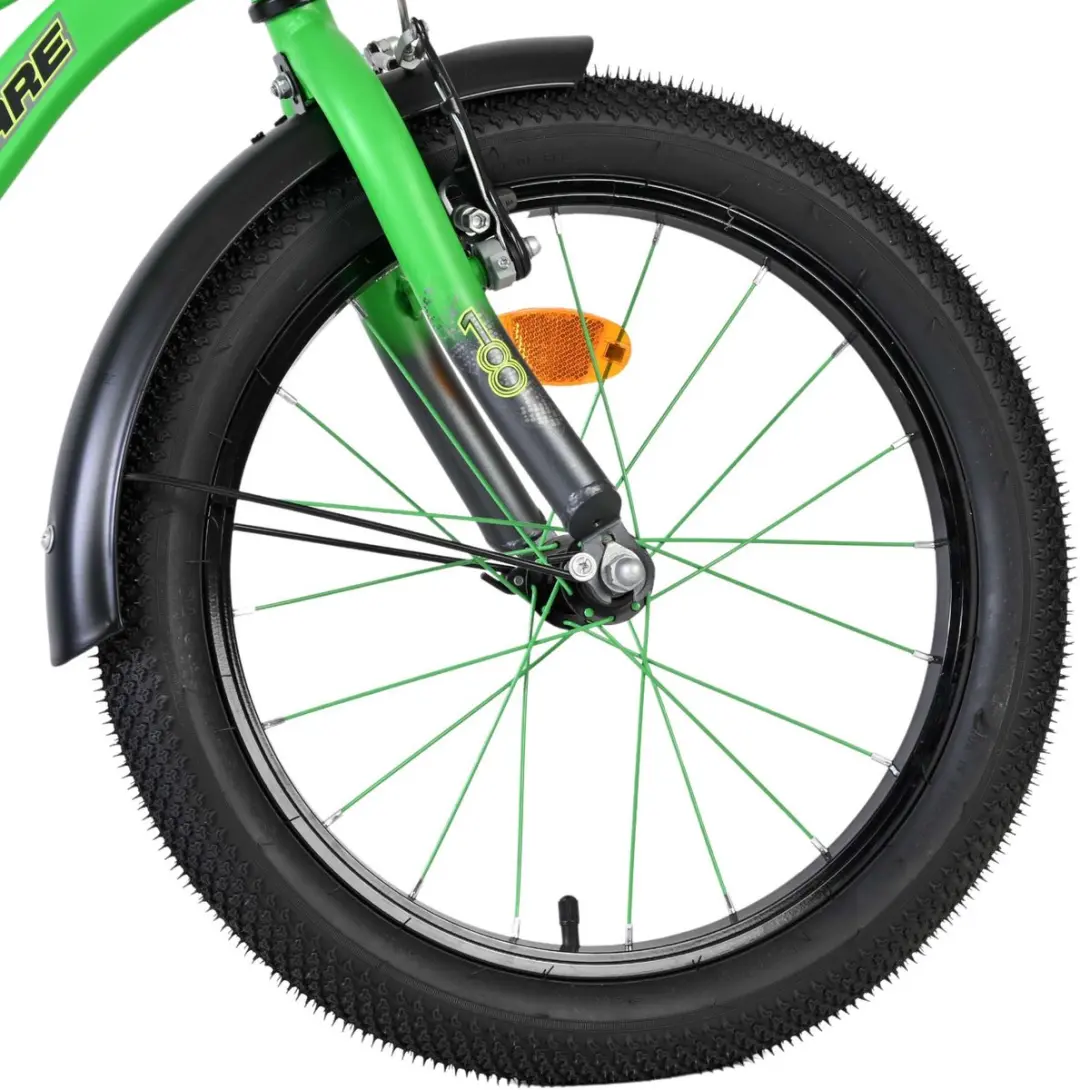 Volare Thombike Kinderfiets 18 inch - 1 Versnelling - Groen/Grijs