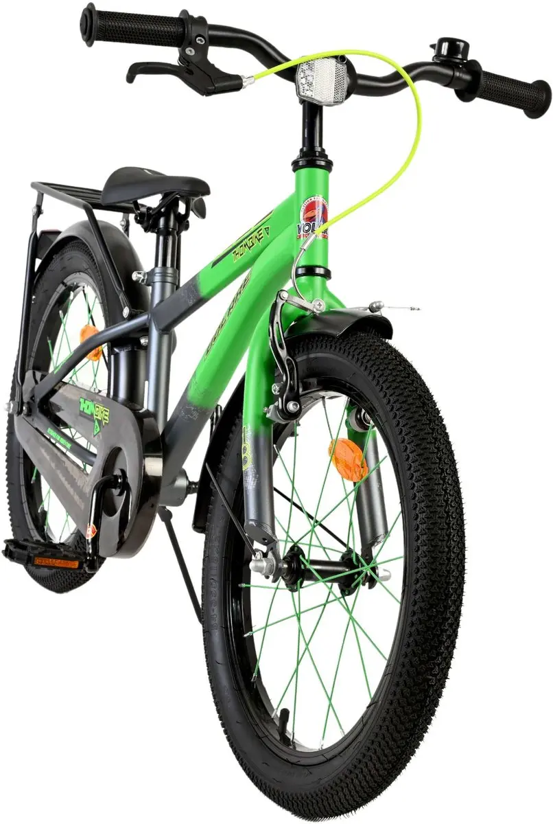 Volare Thombike Kinderfiets 18 inch - 1 Versnelling - Groen/Grijs