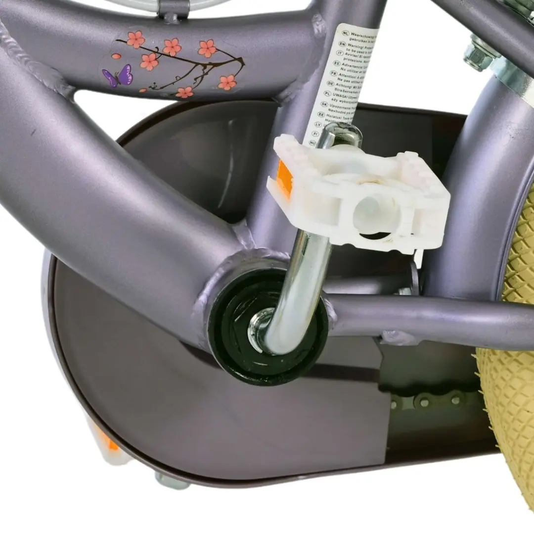 Volare Blossom Kinderfiets 12 inch - Paars - afbeelding 6 van 6