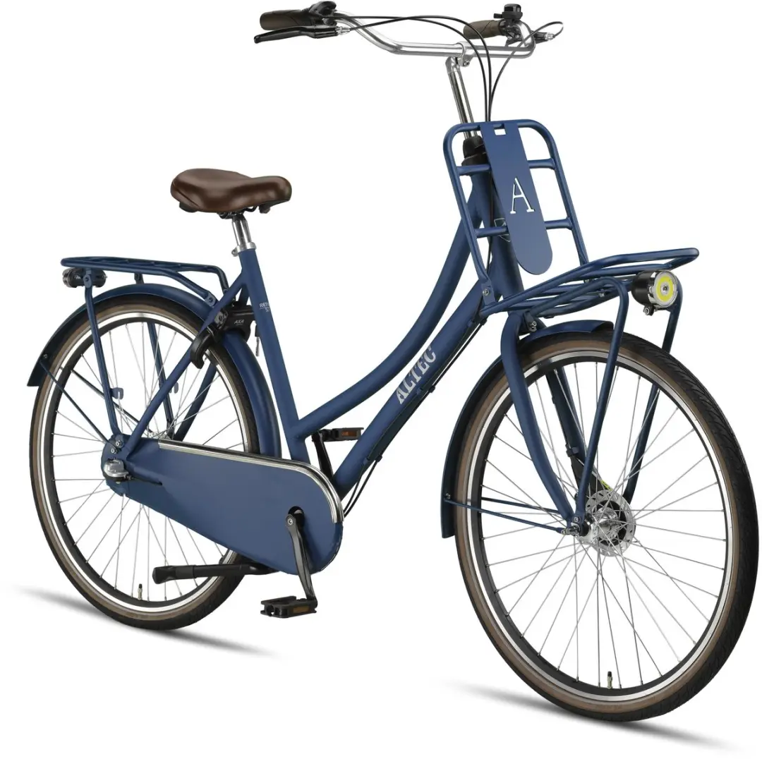 Altec Dames Retro Transportfiets 28" - 3 Versnellingen - 50cm - Donkerblauw