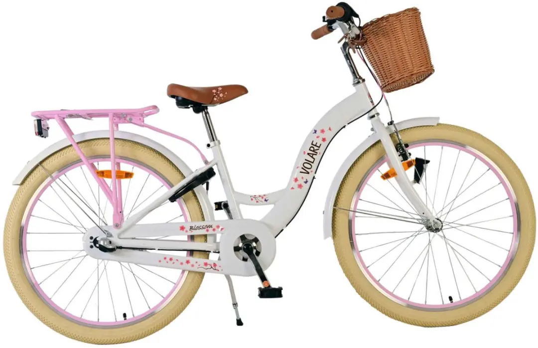 Volare Blossom Kinderfiets 24 inch - 3 Versnellingen - Wit