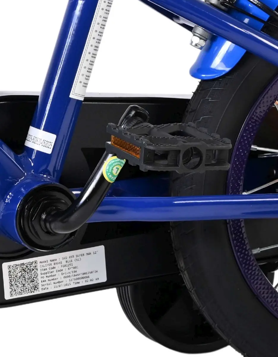 Volare Superman Kinderfiets 12 inch - Blauw