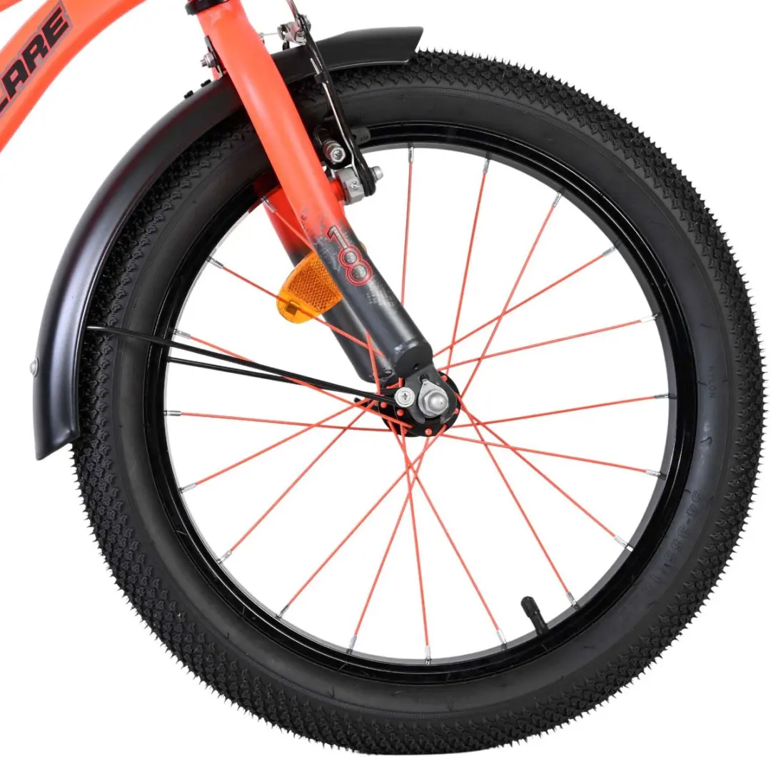 Volare Thombike Kinderfiets 18 inch - 1 Versnelling - Oranje/Grijs - afbeelding 6 van 6