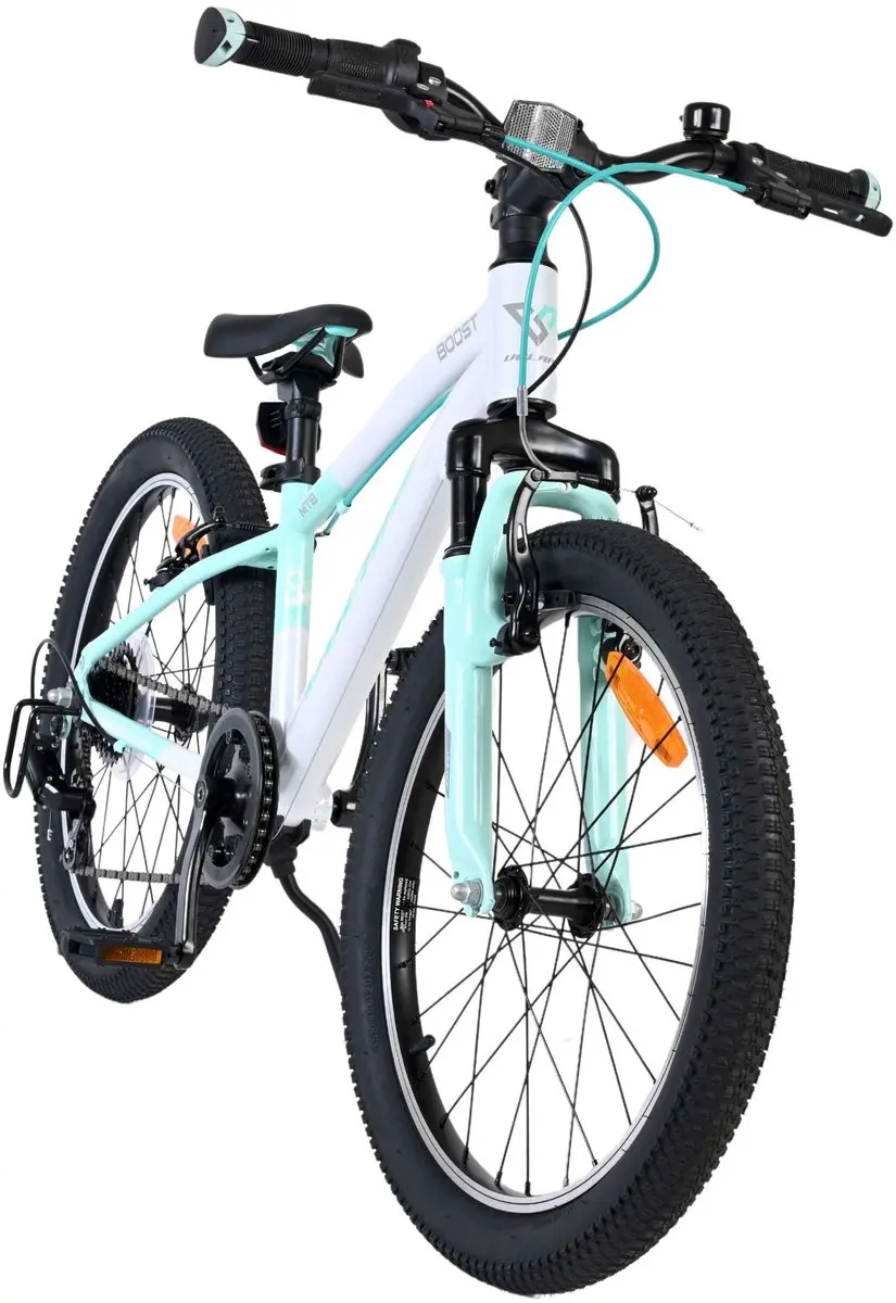 Volare Boost Kinderfiets 20 inch 7 Speed - Wit/Mintgroen