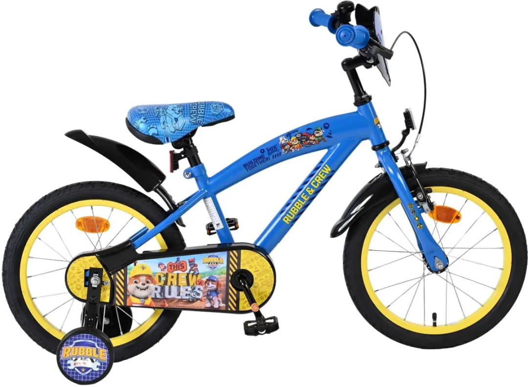 Volare Paw Patrol Rubble & Crew Kinderfiets 16 inch