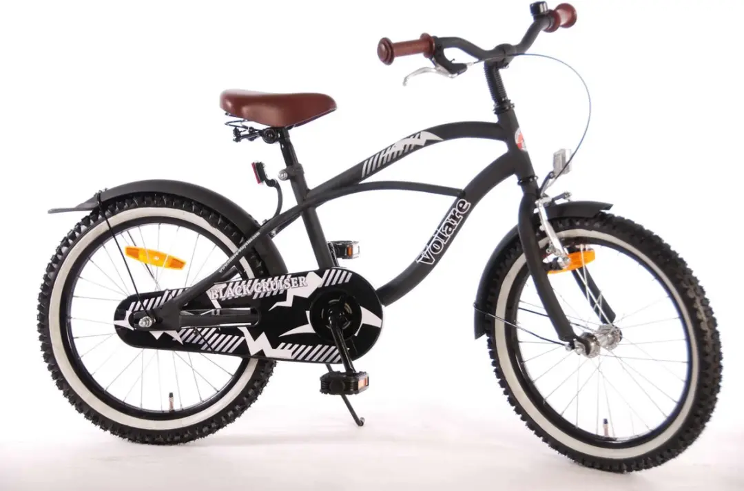 Volare Black Cruiser Kinderfiets 18 inch - Jongens - 95% afgemonteerd