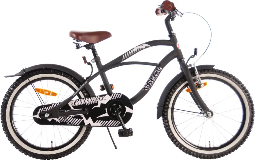 Volare Black Cruiser Kinderfiets 18 inch