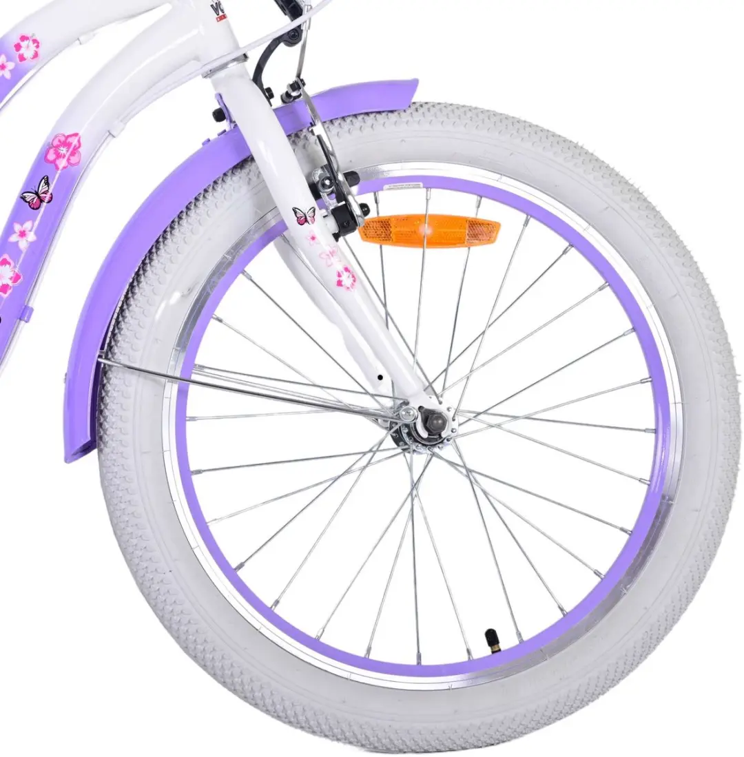 Volare Lovely Kinderfiets 20 inch - 7 Versnellingen - Paars/Wit