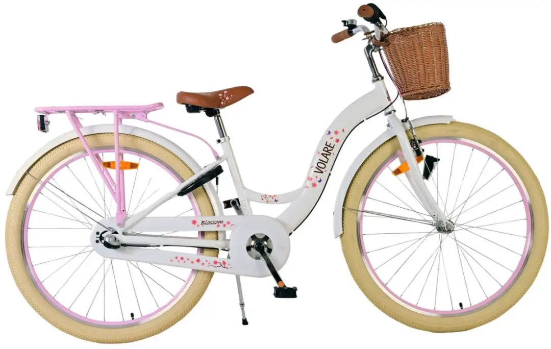 Volare Blossom Kinderfiets 26" - Meisjes - 3 Versnellingen - Wit