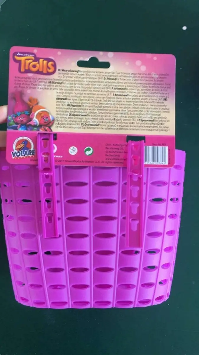 Volare Punky Plastic Fietsmandje - Roze