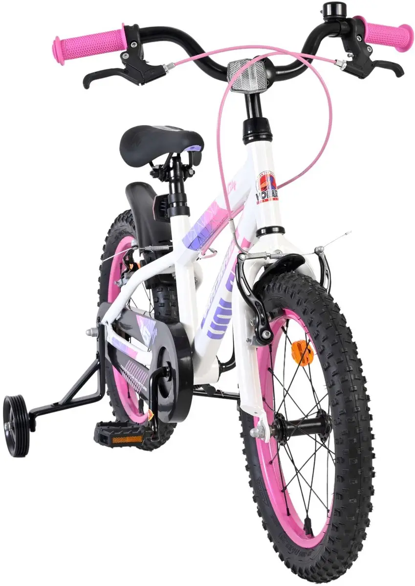 Volare Lily Kinderfiets 16 inch - Meisjes - 1 Versnelling - Wit/Rood/Paars