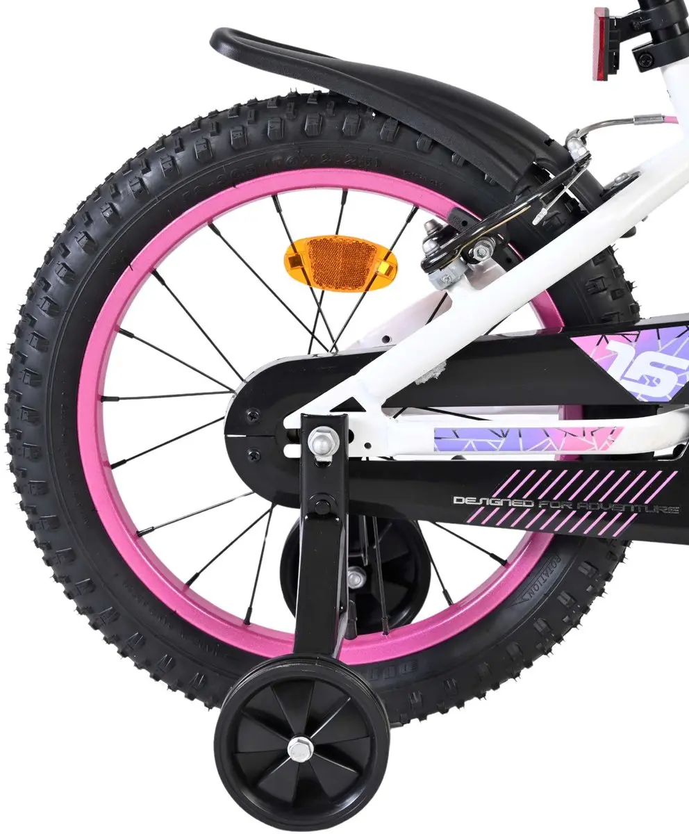 Volare Lily Kinderfiets 16 inch - Meisjes - 1 Versnelling - Wit/Rood/Paars