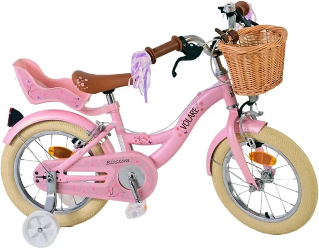 Volare Blossom Kinderfiets 14" - Roze - 1 Versnelling