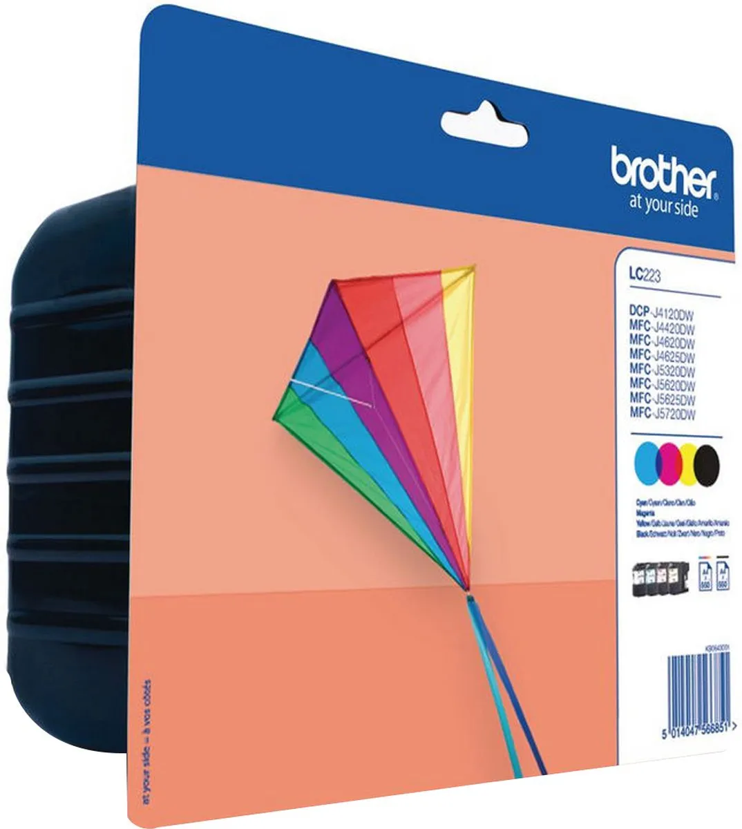 Brother LC-223VALBP Inktcartridges - 4 Stuks (Zwart/Cyaan/Magenta/Geel)
