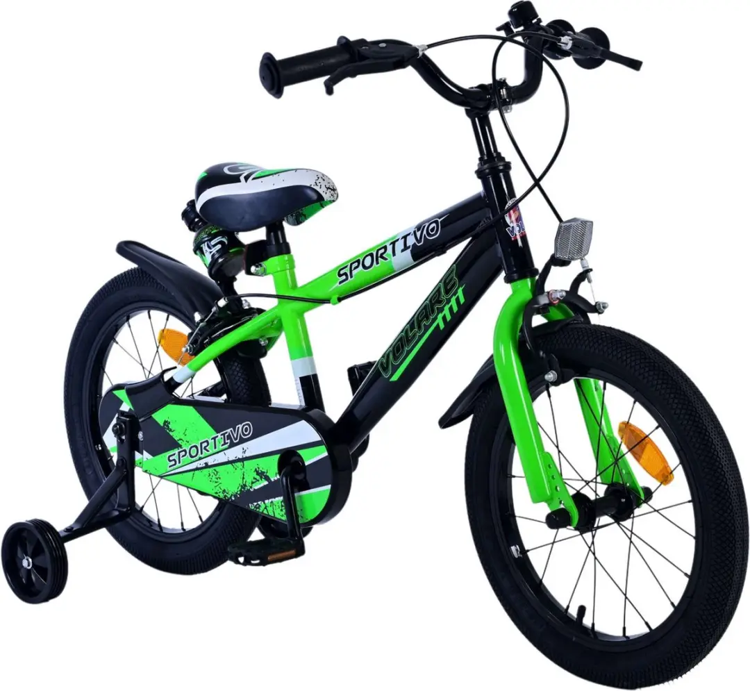 Volare Sportivo Kinderfiets 16 inch - Groen/Zwart - afbeelding 6 van 6