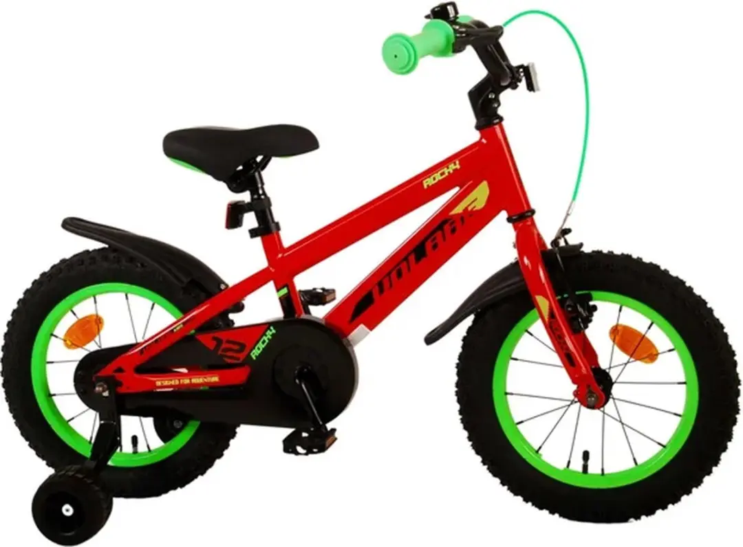 Volare Rocky Kinderfiets 14" - 1 Versnelling - Rood