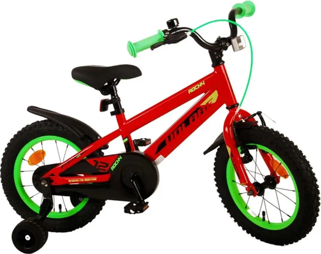 Volare Rocky Kinderfiets 14" - 1 Versnelling - Rood