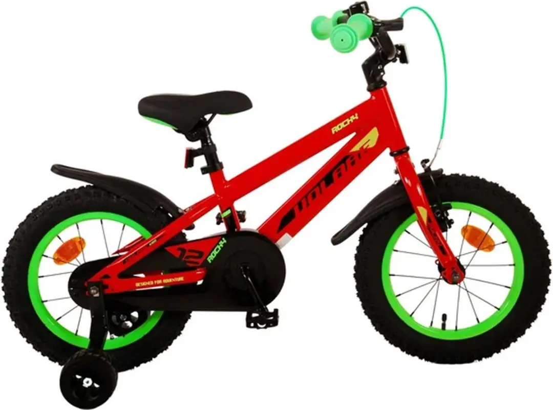 Volare Rocky Kinderfiets 14" - 1 Versnelling - Rood