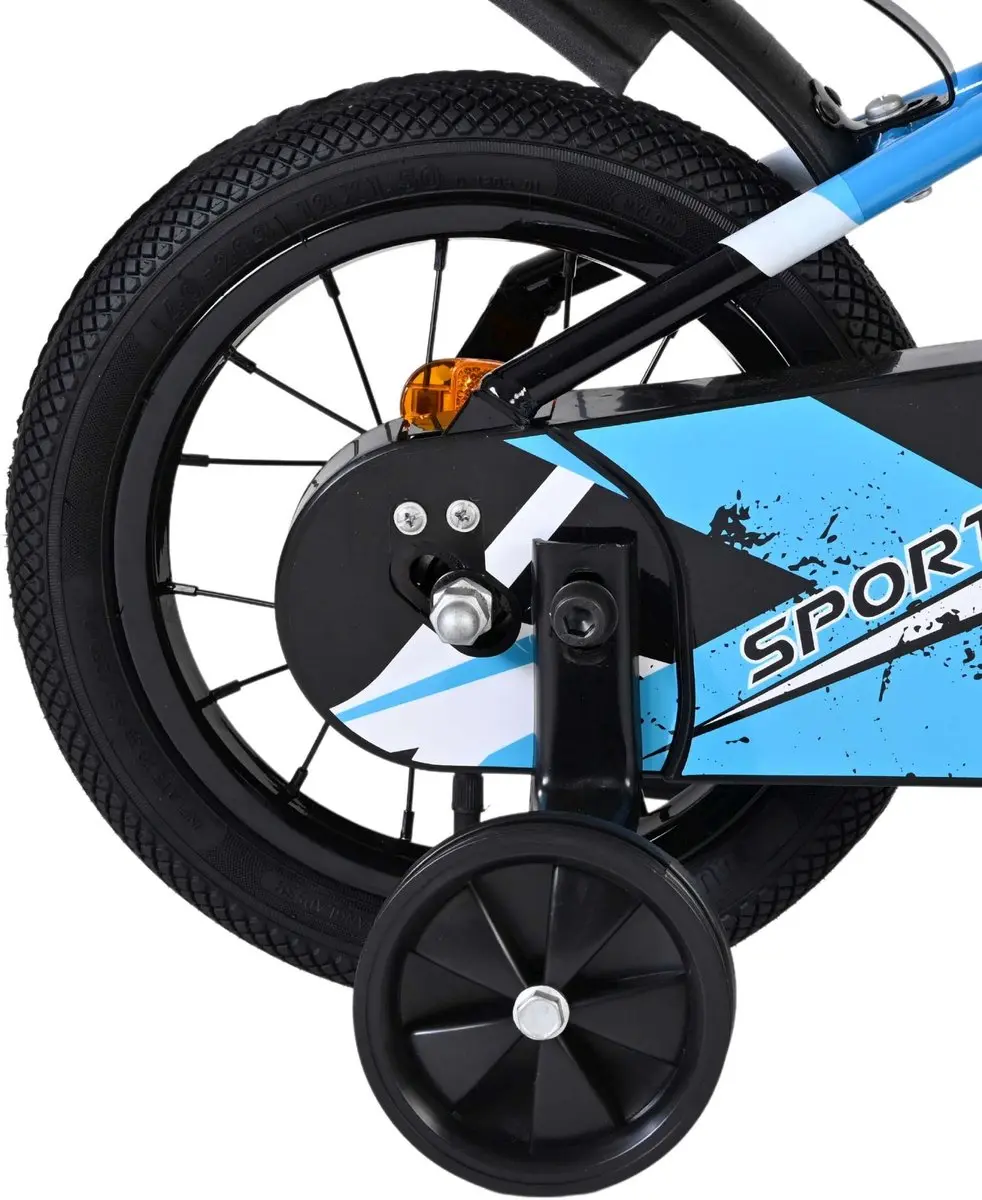 Volare Sportivo Kinderfiets 12" - 1 Versnelling - Blauw/Zwart