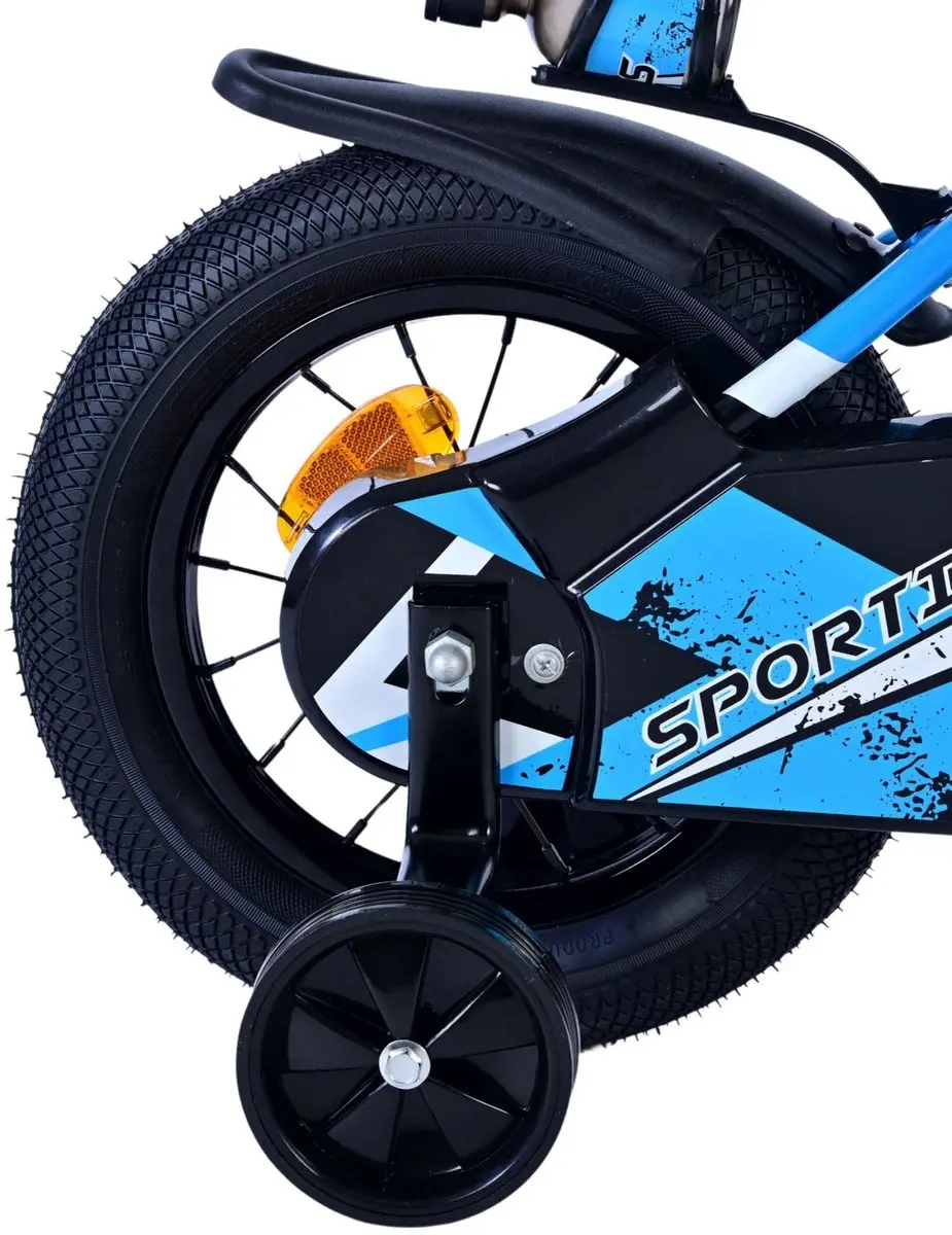 Volare Sportivo Kinderfiets 12" - 1 Versnelling - Blauw/Zwart - afbeelding 6 van 6