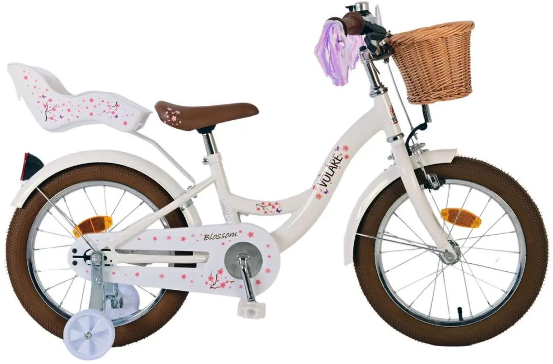 Volare Blossom Kinderfiets 16" - Meisjes - 1 Versnelling - Wit