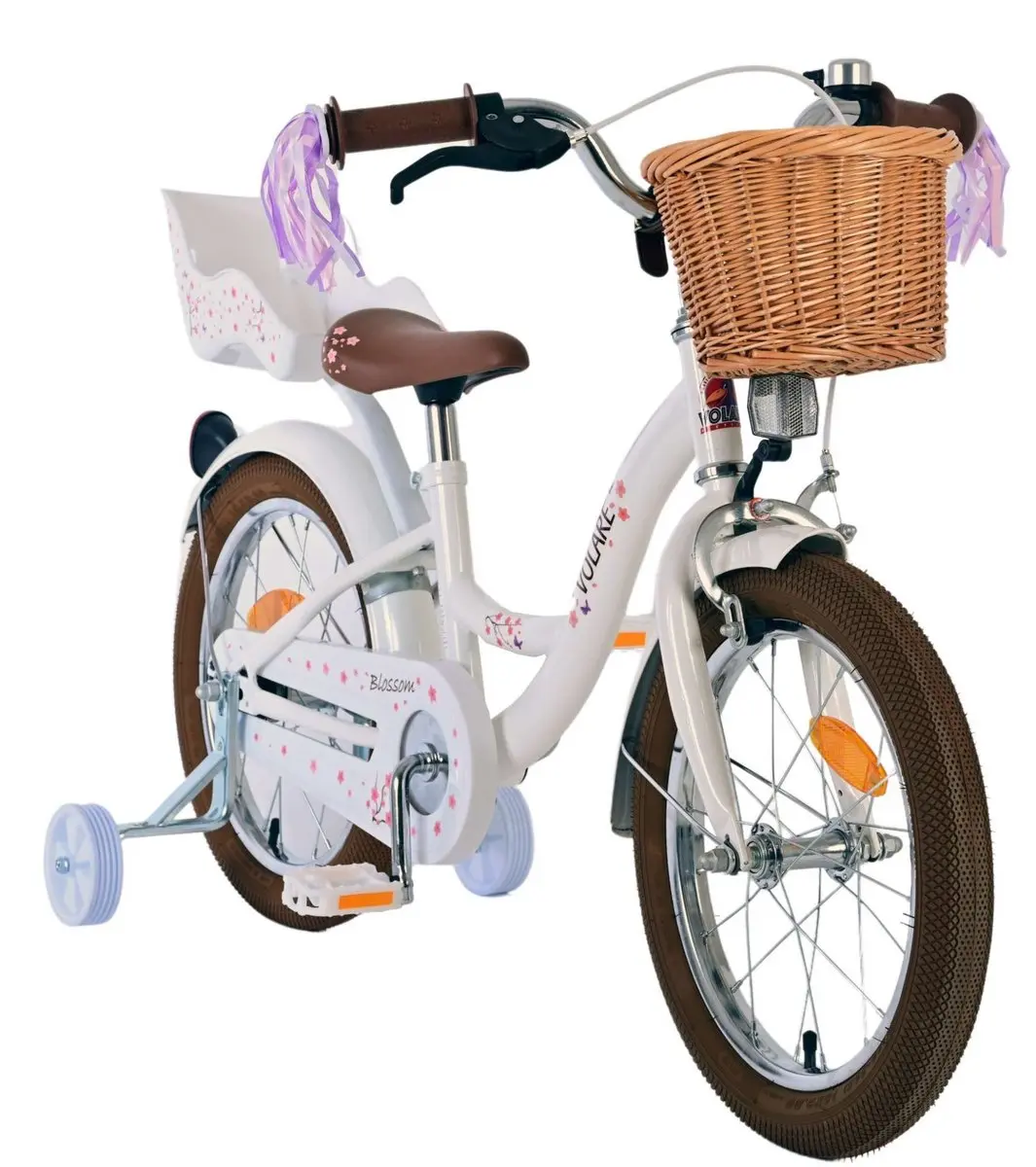 Volare Blossom Kinderfiets 16" - Meisjes - 1 Versnelling - Wit - afbeelding 6 van 6