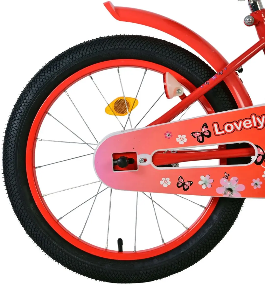Volare Lovely Kinderfiets 18 inch - 1 Versnelling - Rood/Wit