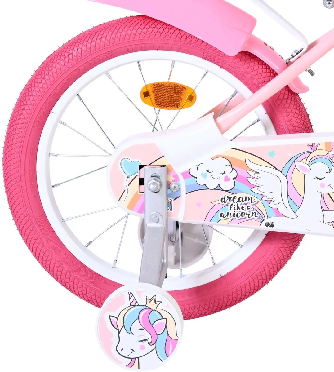 Volare Unicorn Kinderfiets 16" - Roze