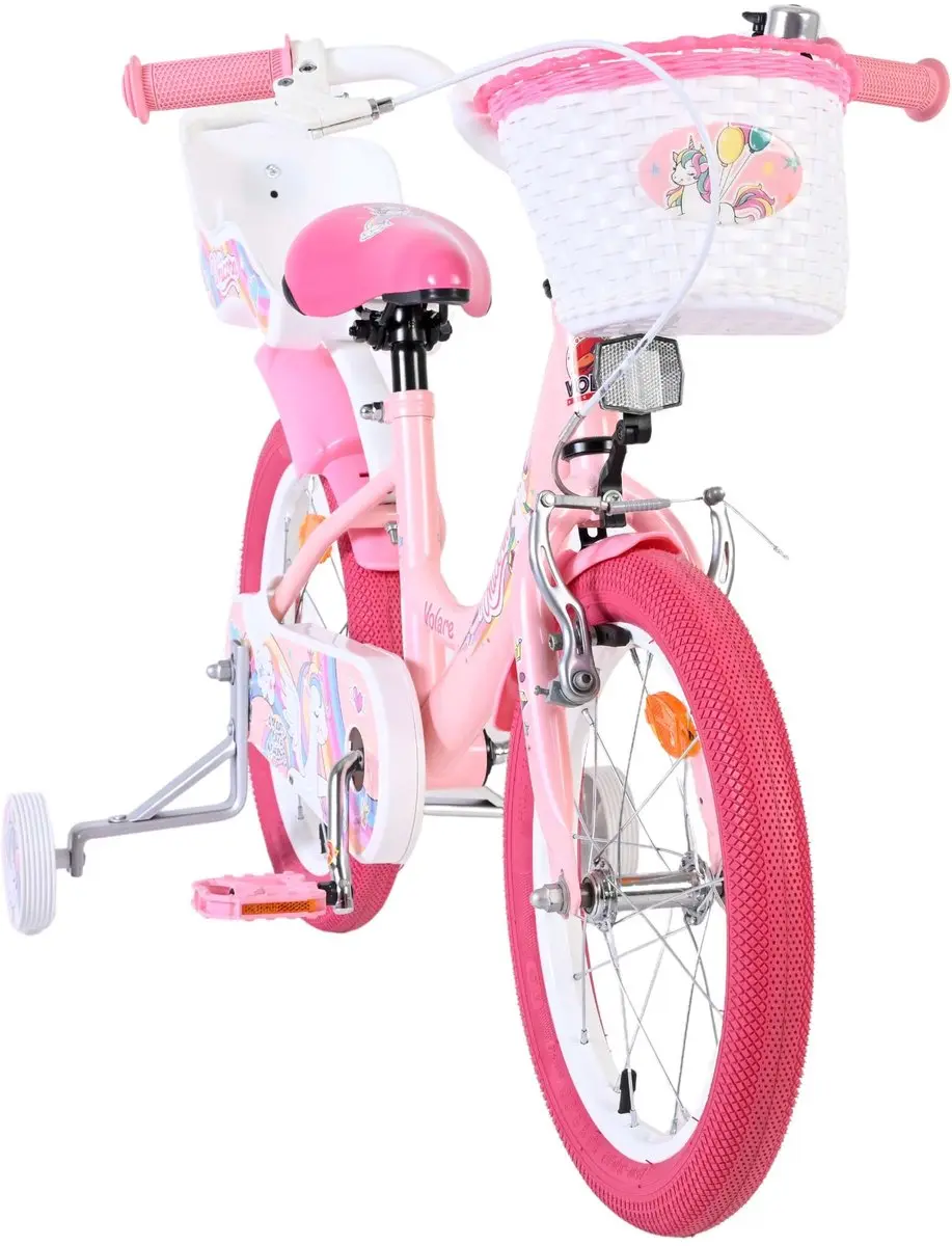 Volare Unicorn Kinderfiets 16" - Roze
