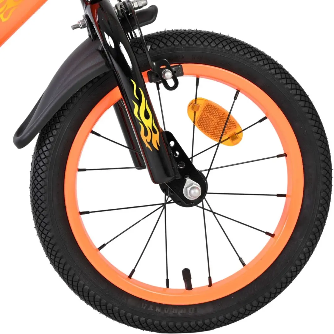 Volare Strike Kinderfiets 14" - 1 Versnelling - Zwart Oranje
