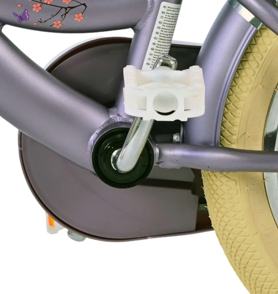 Volare Blossom Kinderfiets 14 inch - Paars - Twee Handremmen