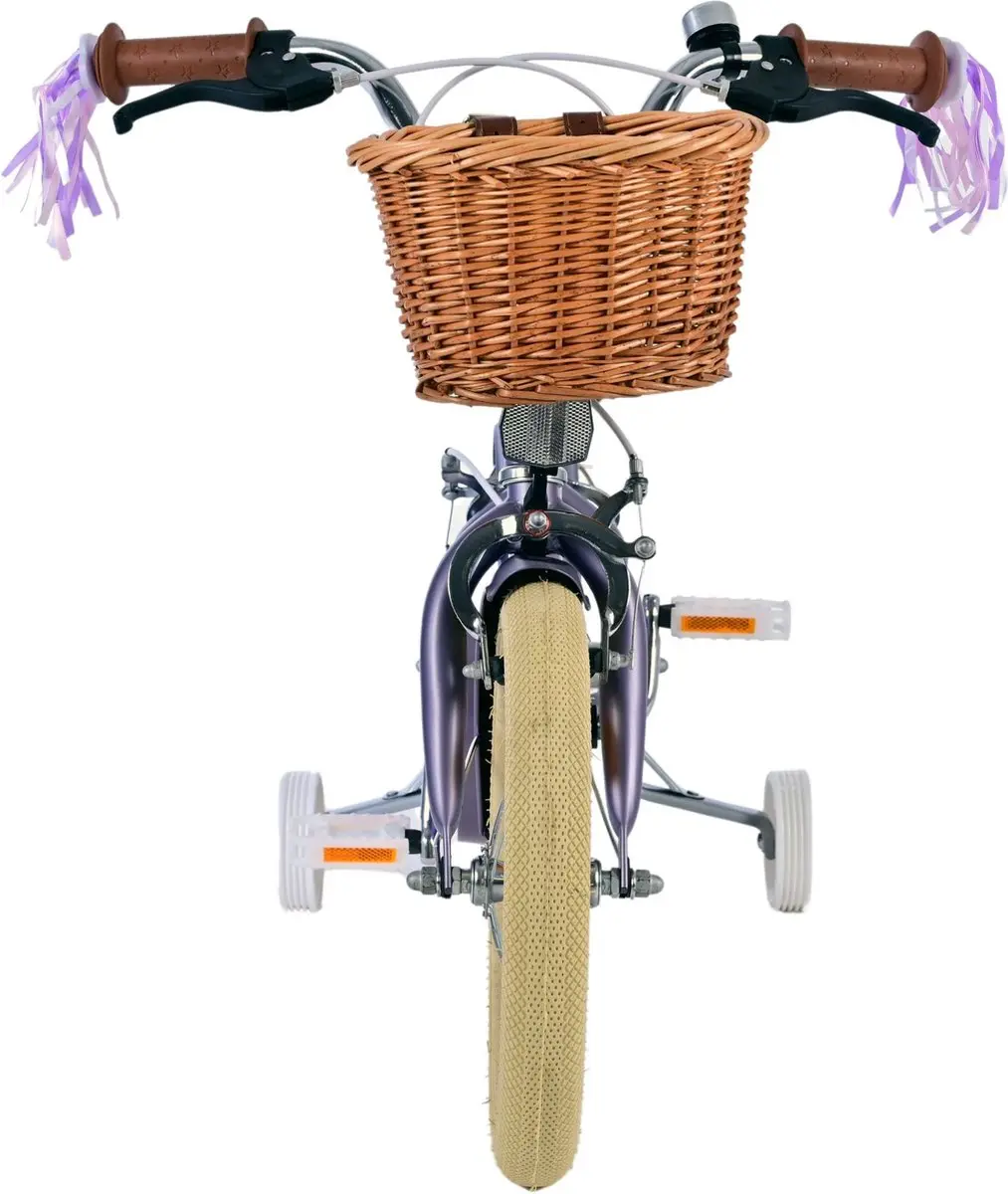 Volare Blossom Kinderfiets 14 inch - Paars - Twee Handremmen