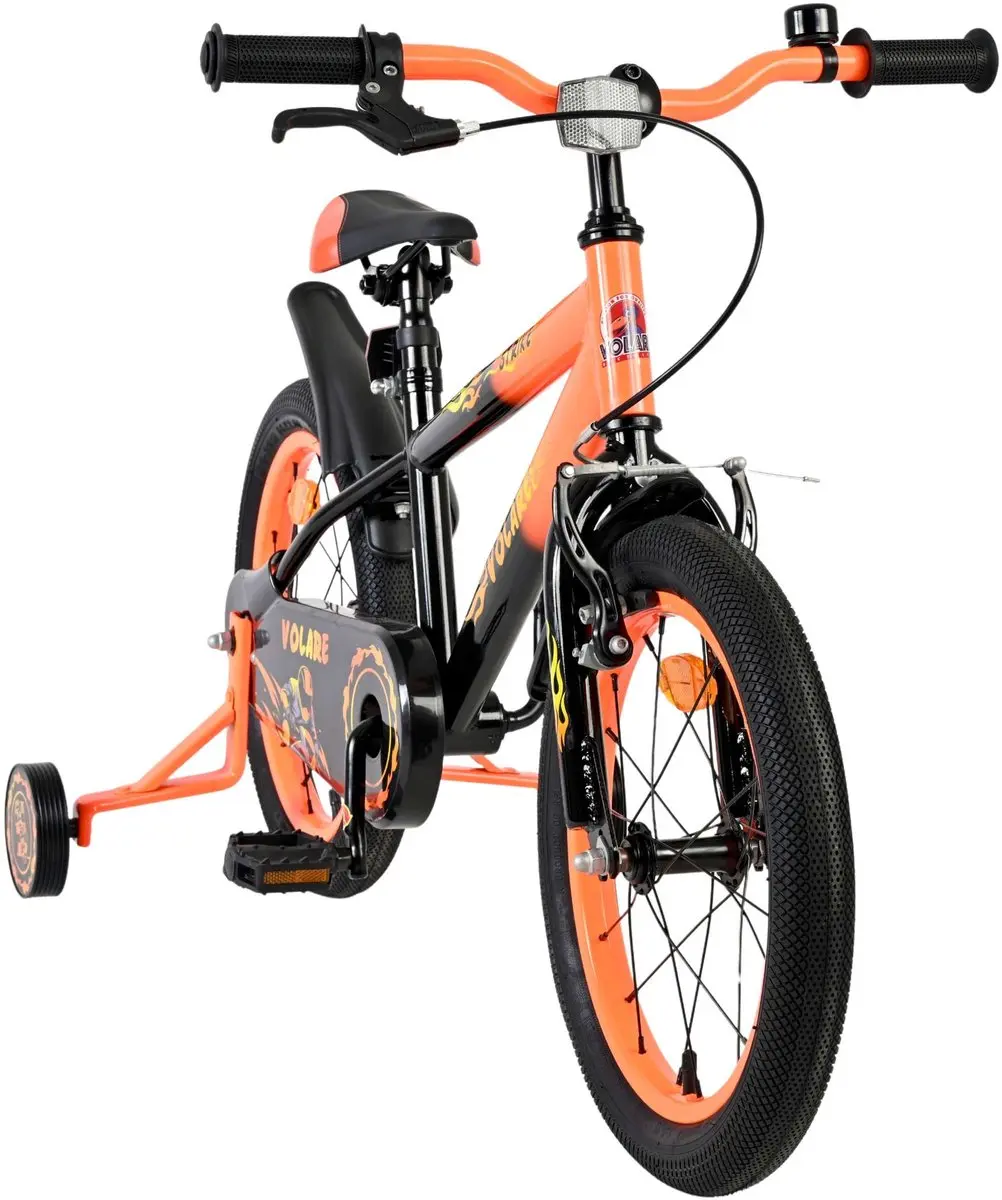 Volare Strike Kinderfiets 16" - Jongens - Zwart Oranje