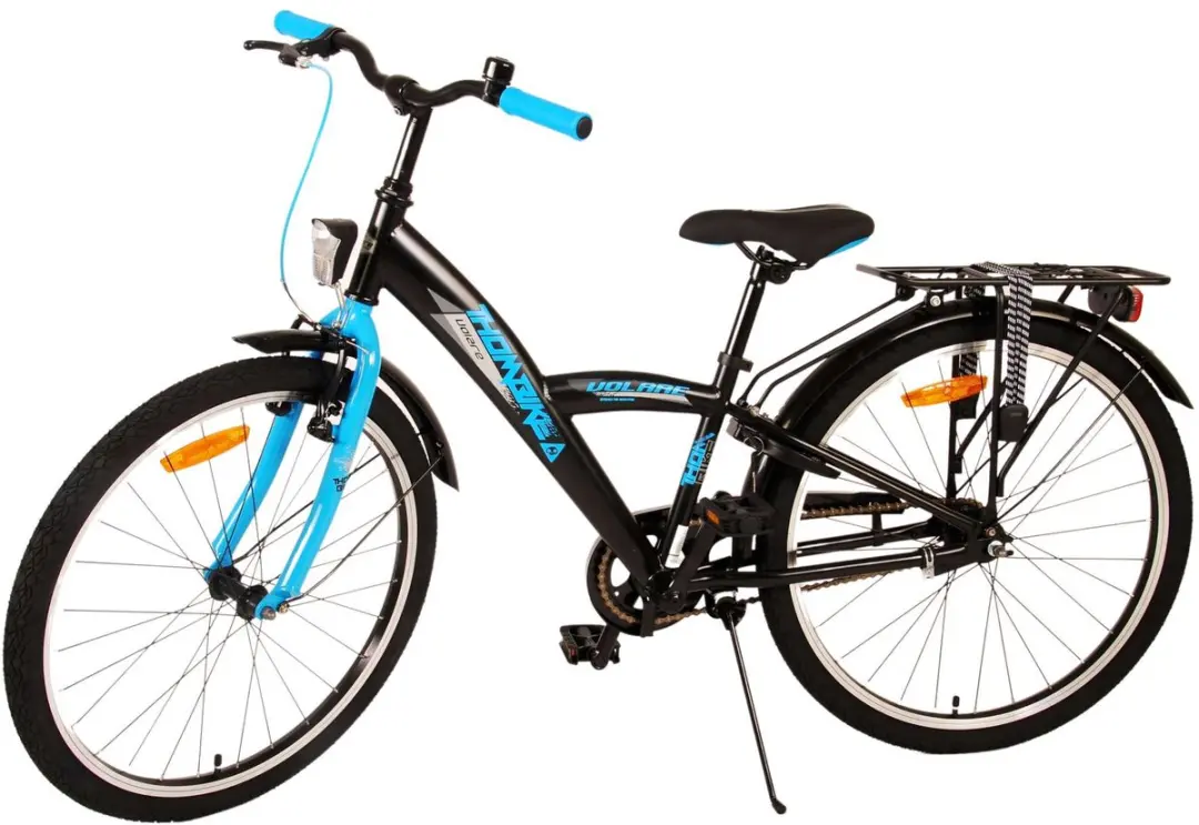 Volare Thombike Kinderfiets 24" - 1 Versnelling - Zwart/Blauw