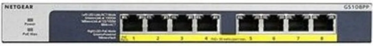 Netgear GS108PP Unmanaged PoE Switch - 8 Poorten 1Gbps