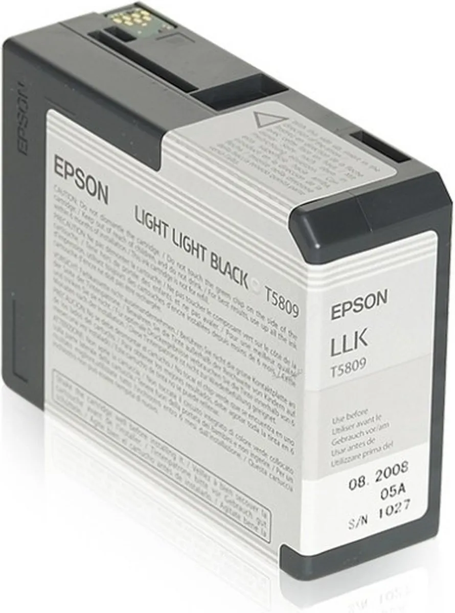 Epson T580 Inktcartridge Licht Zwart C13T580900