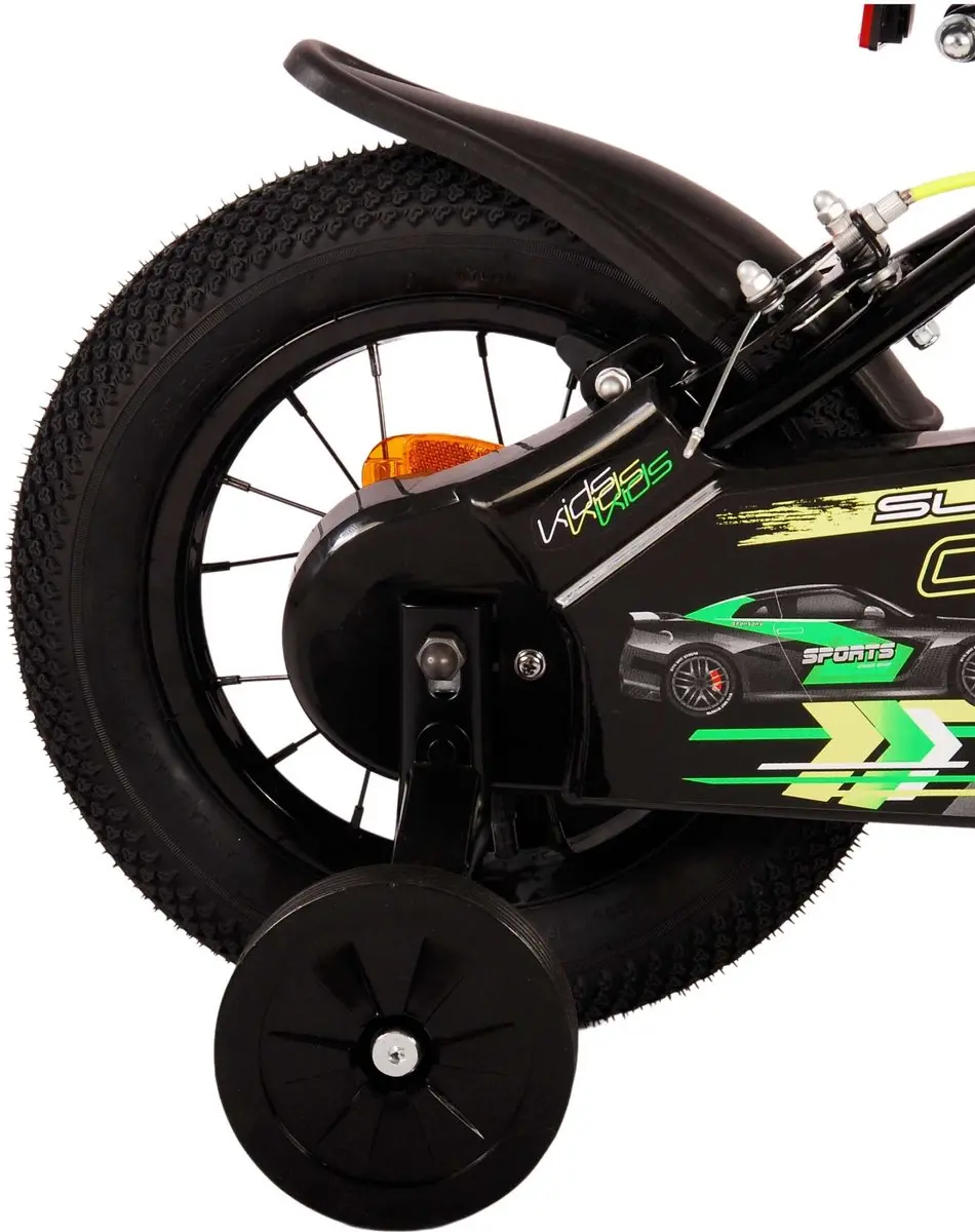 Volare Super GT Kinderfiets 12 inch - Groen - 2 Handremmen