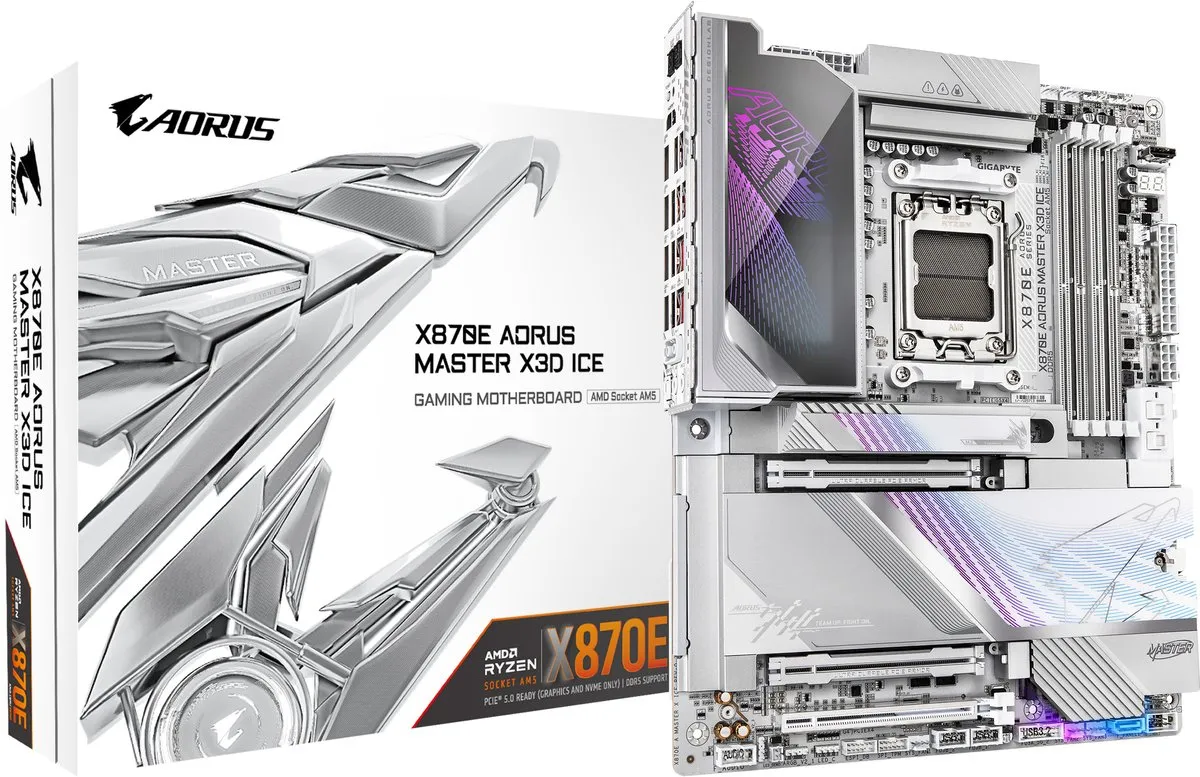 Gigabyte X870E AORUS MASTER X3D ICE - ATX Moederbord